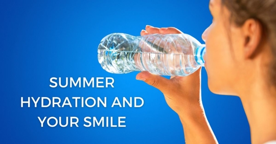 Woman drinking a water bottle