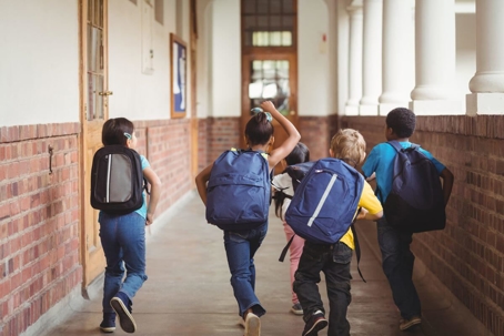 Kids going to school
