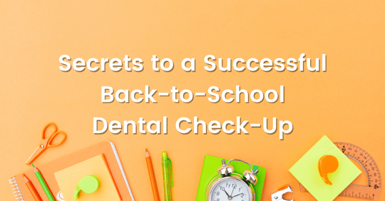 School supplies against an orange background