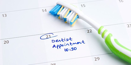 calendar and toothbrush