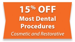 15% Off Most Dental Procedures Cosmetic and Restorative